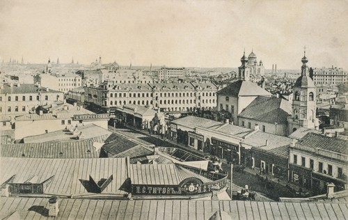 View of the Arbat in Moscow, Russia, late 19th or early 20th century. Artist: Unknown