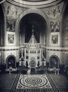 Interior view of the Cathedral of Christ the Saviour, Moscow, Russia, 1883. Artist: Unknown