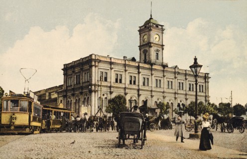 Nicholas Railway Station, Kalanchyovskaya Square, Moscow, Russia, c1904-c1905. Artist: Unknown