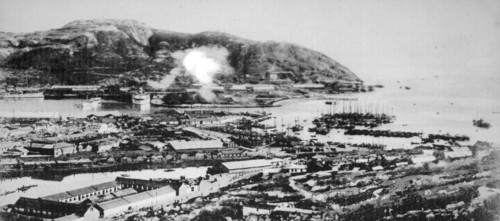 View of Port Arthur, Manchuria, 1904.  Artist: Anon