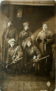 A group of Red Army soldiers before leaving for the front, Petrograd, Russia, 1918. Artist: Anon