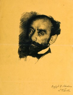 Portrait of the artist Isaak Levitan, 1899.  Artist: Leon Bakst
