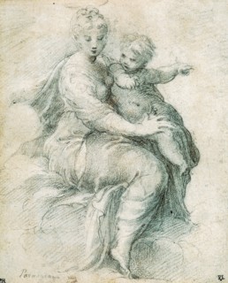 'Madonna and Child on the Clouds', c1525.  Artist: Parmigianino