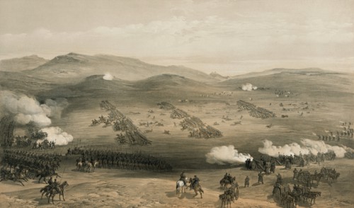 The Charge of the Light Brigade at the Battle of Balaclava, 25 October 1854, 19th century. Artist: William Simpson