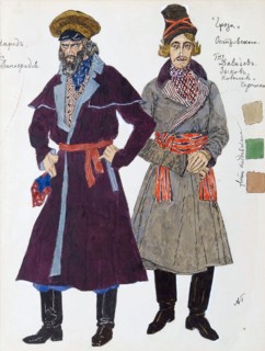 Costume design for the play 'The Storm' by Alexander Ostrovsky, 1916.  Artist: Aleksandr Golovin