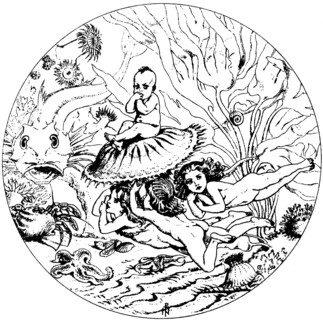 Illustration from the fairy tale The Water-Babies, by Charles Kingsley, 1863.  Artist: Noel Paton