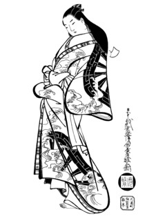 'A Woman with Her Hair Down', 1700s.  Artist: Ando Kaigetsudo