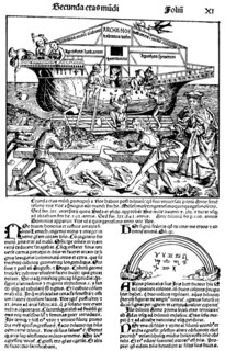 Page from the book The Nuremberg Chronicle, by Hartmann Schedel, 1493.  Artist: Michael Wolgemut