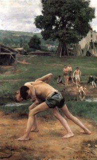 'La Lutte' ('Wrestling'), 1889.  Artist: Emile Friant