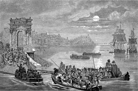 Occupation of Ancona by the French, Italy, 23 February 1832.  Artist: Philippe Auguste Jeanron