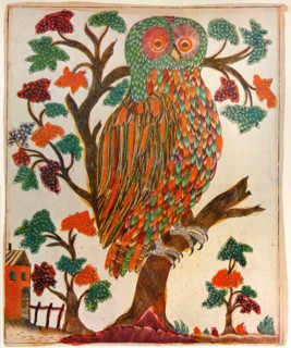 Owl, Lubok print, 1800. Artist: Unknown