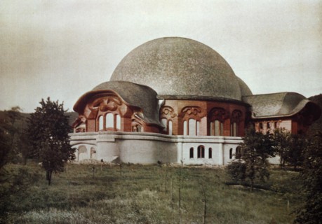 First Goetheanum, front (south) view, Dornach, Switzerland, 1922. Artist: Unknown