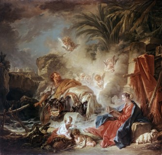 'Rest on the Flight into Egypt', 1757.  Artist: François Boucher
