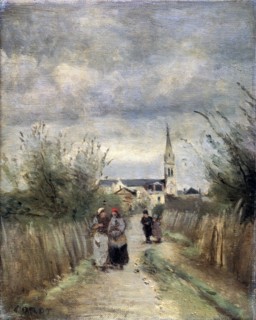 'Bell tower in Argenteuil (Road to the Church)', 1870s.  Artist: Jean-Baptiste-Camille Corot