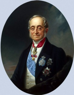 'Portrait of the Chancellor of the Russian Empire Count Karl Robert Nesselrode', (1780-1862), 1840s. Artist: Franz Kruguer