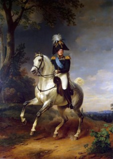 'Equestrian Portrait of Emperor Alexander I', (1777-1825), 1837.  Artist: Franz Kruguer