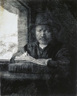 'Self-Portrait Drawing by a Window', 1648.  Artist: Rembrandt Harmensz van Rijn