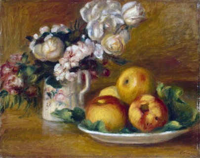 'Apples and Flowers', c1895.  Artist: Pierre-Auguste Renoir