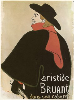 'Aristide Bruant in His Cabaret', (Poster), 1893.  Artist: Henri de Toulouse-Lautrec