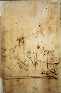 'Ahasuerus, Haman and Esther', 17th century. Artist: Rembrandt Harmensz van Rijn