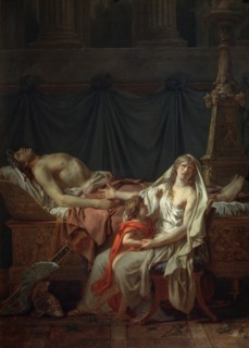 'Andromache mourns Hector', 1783.  Creator: Jacques-Louis David.