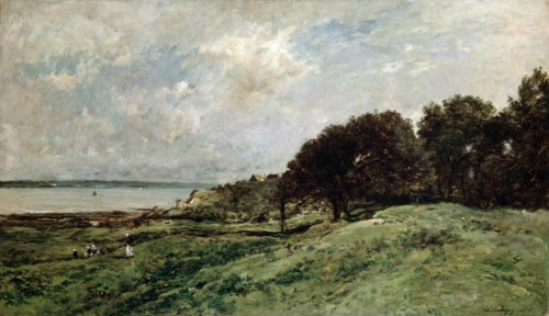 'The Seashore near Villerville', 1875.  Artist: Charles François Daubigny