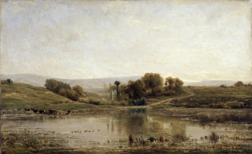 'A Pond', 1858.  Artist: Charles François Daubigny