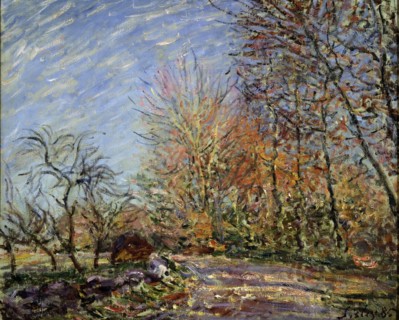 'At the edge of the forest in Fontainebleau', 1885.  Creator: Alfred Sisley.