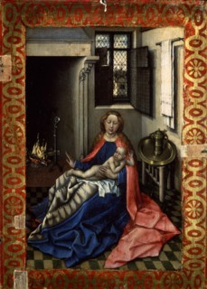'Madonna and Child before a Fireplace', 1430s.  Artist: Robert Campin