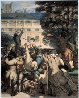 'Camille Desmoulins in the Palais Royal Gardens', 1848-1849.  Artist: Honoré Daumier