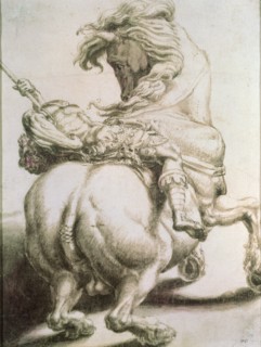 'Rider Pierced by a Spear', 16th century. Artist: Francesco Salviati