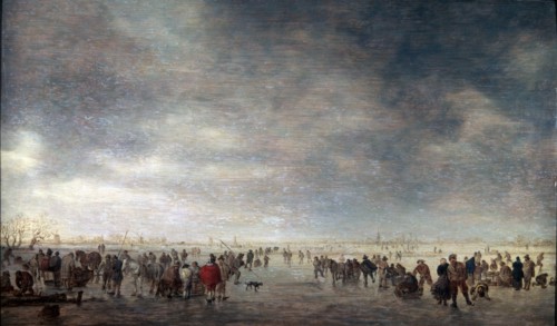 'Ice Skaters', 1641.  Artist: Jan van Goyen