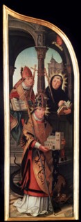 'The Annunciation', (Triptych, side panel), 1517.  Artist: Jean Bellegambe