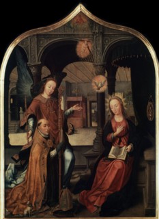 'The Annunciation', (Triptych, Central panel), 1517.  Artist: Jean Bellegambe