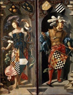 'The Healing of Blind Man of Jericho', (side panel), 1531.  Artist: Lucas van Leyden