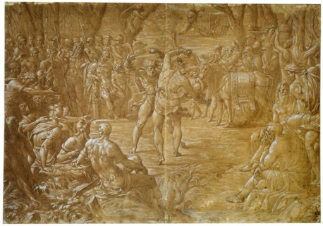 'The Fight between Entellus of Sicily and Dares of Troy', c1544. Artist: Luca Penni