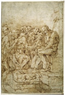 Christ with Symbols of Passions attended by seven Figures', early 16th century. Artist: Baccio Bandinelli
