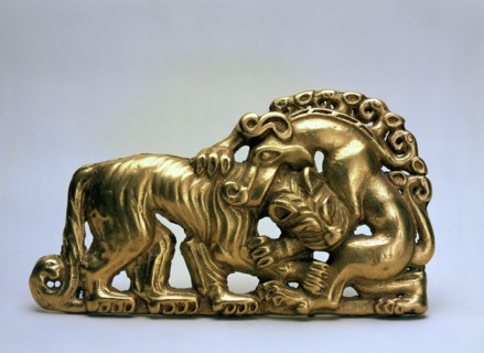 'Animals fighting' (Belt buckle), 7th century BC. Artist: Unknown