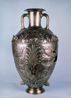 'Amphora with relief scenes', first half of 4th century BC. Artist: Unknown