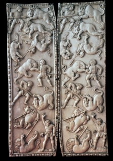 'Dyptychon with Circus scenes', 5th century. Artist: Unknown