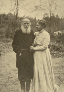 Russian author Leo Tolstoy and his wife, Sophia, Russia, 23 September 1910.  Artist: Sophia Tolstaya