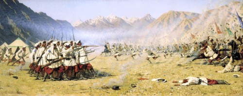 'A Sudden Attack', 1871. Artist: Vasily Vereshchagin