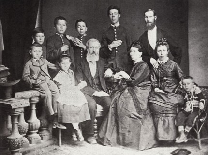 The family of Russian author and playwright Anton Chekhov, Taganrog, Russia, 1874. Artist: S Isakovich