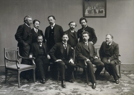 'Sreda' ('Wednesday'), Russian literary group, 1890s. Artist: Unknown