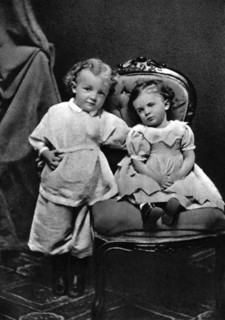 Vladimir Ilich Lenin, Russian Bolshevik revolutionary leader, aged 4, with his sister Olga, 1874. Artist: Unknown
