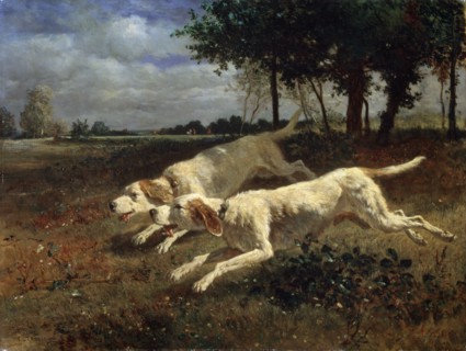 'Running Dogs', 1853.  Artist: Constant Troyon