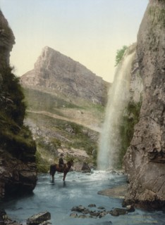 Waterfall near Kislovodsk, Russia, c1895. Artist: Anon