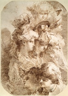 'Studies of Eight Heads', late 18th or early 19th century. Artist: Mauro Gandolfi