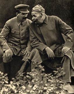 Soviet leader Joseph Stalin and author Maxim Gorky, Moscow, USSR, 1931.  Artist: Anon