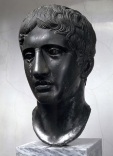 Marble head of Doryphoros (Roman copy after original by Polykleitos), c450-c440 BC. Artist: Unknown